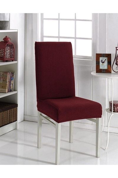 HEYTGAH Κάλυμμα καρέκλας Claret Red Lycra - Ελαστικό ελαστικό και πλενόμενο κάλυμμα μπαμπού Pitikare