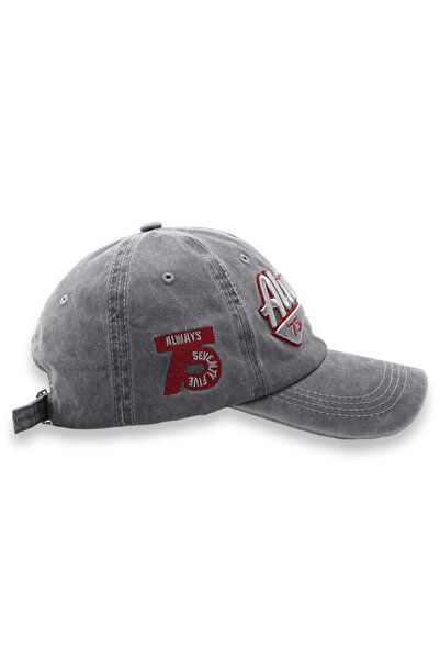 Şapka Market Always Vintage Eskitme Gri Beyzbol Kep Şapka