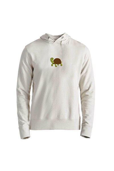 Alfa Tshirt Animal Turtle Digital Printed Ecru Kids Sweatshirt