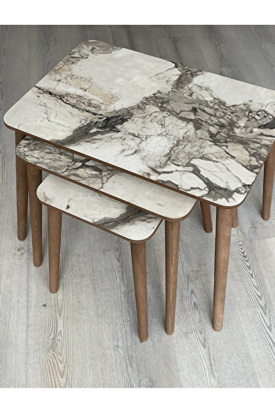 Anje Koltuk Mdf Üçlü Zigon Sehpa