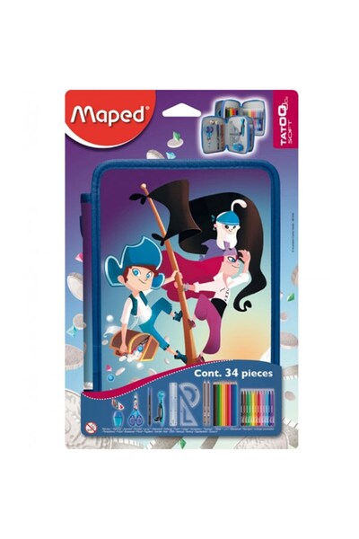 Maped Несесер за моливи Monster с всички училищни пособия 967434