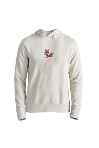 Alfa Tshirt Animal Fox2 Digital Printed Ecru Children's Sweatshirt