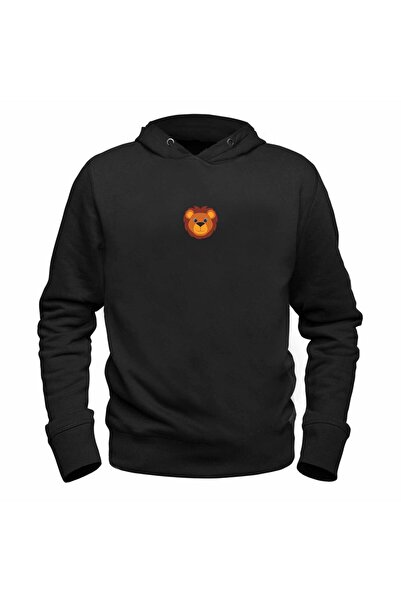 Alfa Tshirt سويت شيرت أسود مطبوع عليه صورة أسد حيوان للأطفال