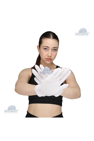 BLUEWELL Cotton Protective Eczema Gloves 100% Cotton Small