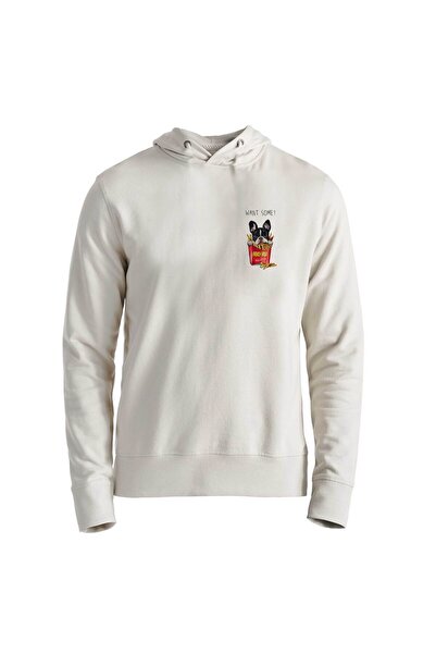 Alfa Tshirt سويت شيرت بولدوج للأطفال مطبوع رقميًا باللون الأبيض