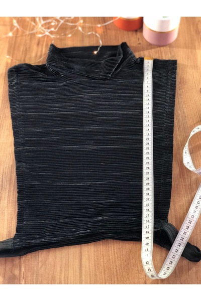 mirach Three-Dimensional Bright Fabric High-Rise Neck Collar Self-Striped Texture Sleeveless Hijab Stylish Neck Collar