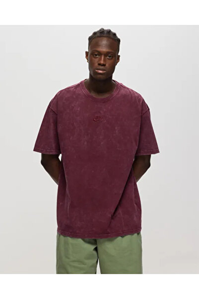Nike Sportswear Max90 Premium Essential Dye Short-Sleeve Bordo Erkek T-shirt