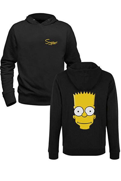 Alfa Tshirt Simpsons Black Front and Back Printed Children's Sweatshirt