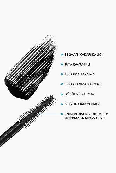 M.A.C M·a·cstack Waterproof Black Stack Mascara 12 /ml. Pssn183