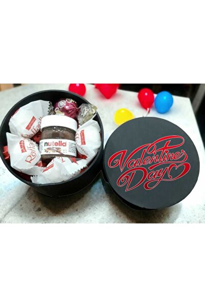 LADİJİTAL BASKI ÇÖZÜMLERİ 14 Şubat Sevgililer Günü Yuvarlak Kutu Içinde Çikol...