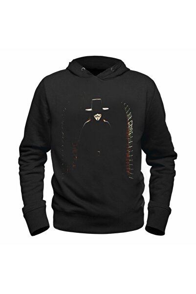 Alfa Tshirt V For Vendetta Picture Digital Printed Children's Black Sweatshirt