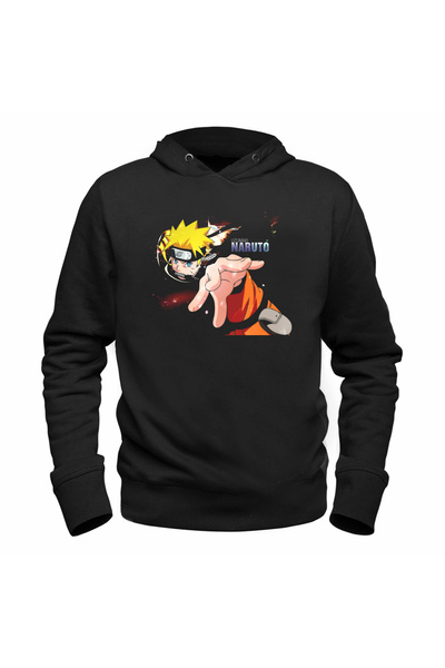 Alfa Tshirt سويت شيرت أسود مطبوع للأطفال من ناروتو