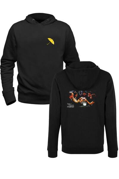 Alfa Tshirt سويت شيرت أسود مطبوع عليه عبارة "How I Met Your Mother" للأطفال م...