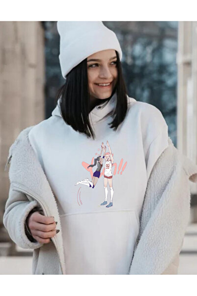 AEMİ Світшот з капюшоном Oversize з принтом «Султани сітки»