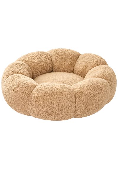 Sdypet Bubble Plush Cat Dog Bed - Beige