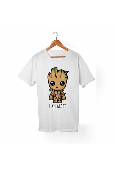 Alfa Tshirt Tricou alb pentru copii I'm Groot