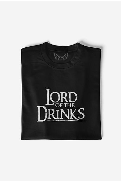 Alfa Tshirt Παιδικό μαύρο μπλουζάκι Lord Of Drinks
