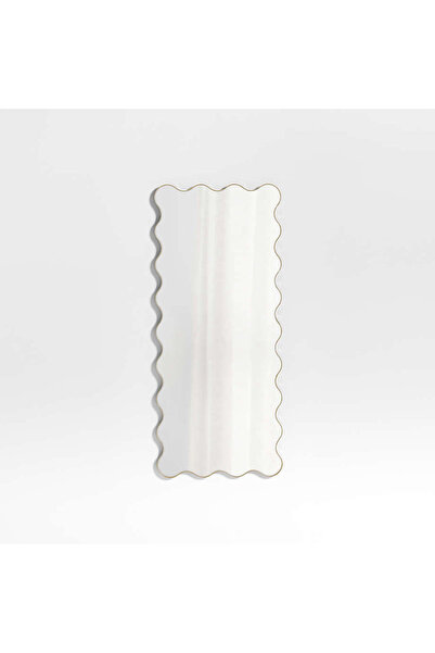 MKS Design Dalgalı Asimetrik Duvar Dekor Aynası / Asimetrik Ayna / Konsol Aynası / Düzensiz Ayna / Dekor Aynası