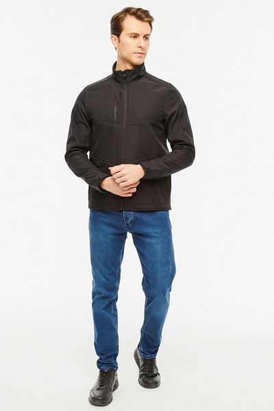 Uniprom Softshell Coat with Fleece Inside Water and Wind Pro Model Black Men