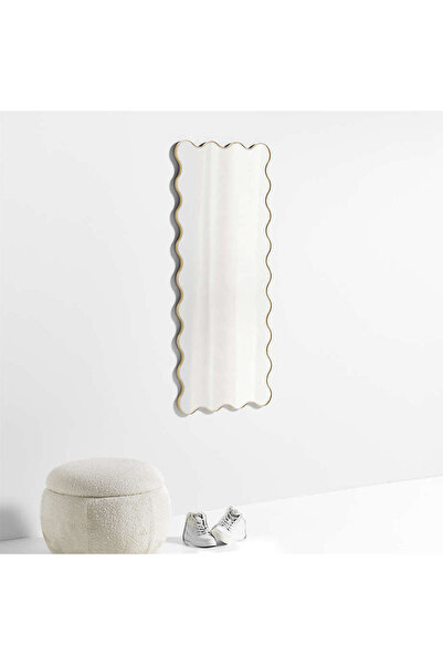 MKS Design Dalgalı Asimetrik Duvar Dekor Aynası / Asimetrik Ayna / Konsol Aynası / Düzensiz Ayna / Dekor Aynası