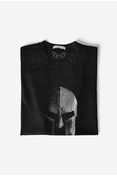 Alfa Tshirt Παιδικό μαύρο μπλουζάκι Spartan Printed