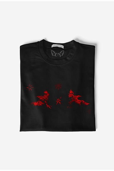 Alfa Tshirt Παιδικό μαύρο μπλουζάκι με ψηφιακή εκτύπωση Vikings Illustrated