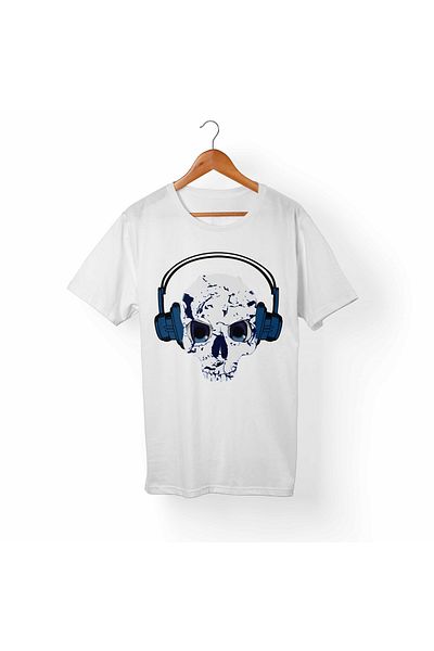 Alfa Tshirt تي شيرت أبيض للأطفال على شكل جمجمة جمجمة
