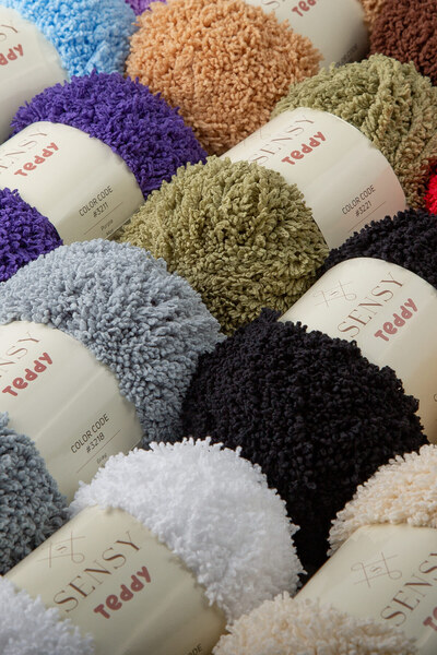 SENSY Teddy Hand Knitting Twine Κουβέρτα Twine Πουλόβερ Twine Ζακέτα Twine Φουλάρι Twine Beanie Twine Πλεκτό νήμα Μαύρο