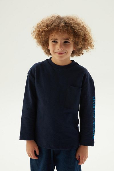 Nebbati Marineblaues Jungen-Sweatshirt