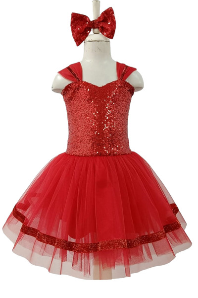 Gala Kostüm Κορίτσι Παιδική Στολή Παράστασης 23 Απριλίου Κόκκινο Χρώμα