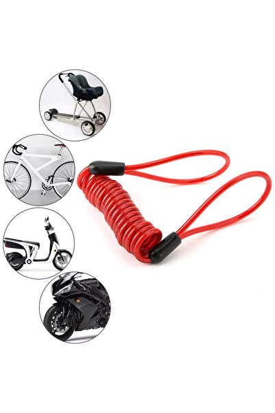 Knmaster Motosiklet Disk Kilidi Hatırlatıcı Kablo Kırmızı