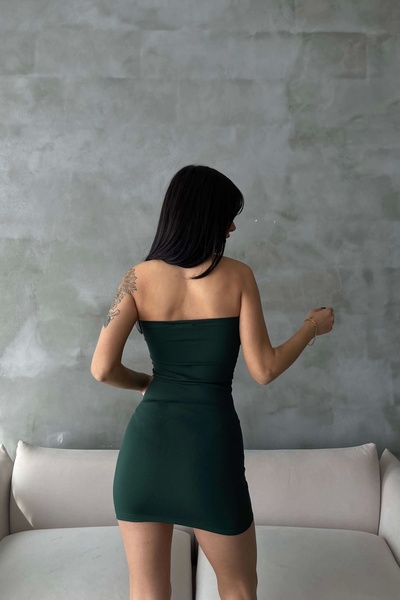 Eka Γυναικείο Πράσινο Στράπλες Φόρεμα 0956-1978