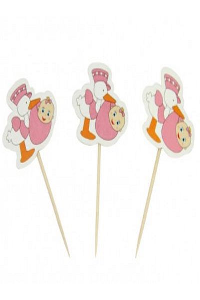 Kazanabil 25-Piece Lilac and Baby Figured PARTY SHARDS PINK