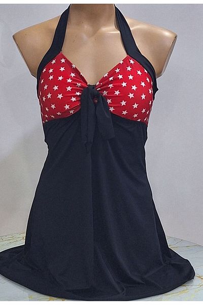 TooHot Women's White Star Patterned Dress with Six Shorts