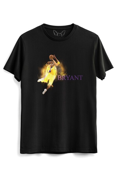 Alfa Tshirt كوبي براينت صورة مطبوعة للأطفال تي شيرت أسود