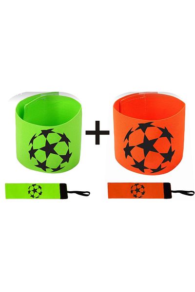jovvasport PROFESSIONAL CAPTAIN ARMS PAZUBAND 2 PIECES GREEN AND ORANGE