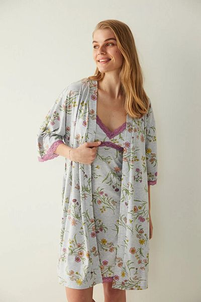Penti Terra Floral Patterned Dressing Gown