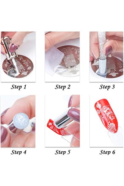 ROSALIND Nail Art Stamper - Çift Başlıklı - Desenli Plaka