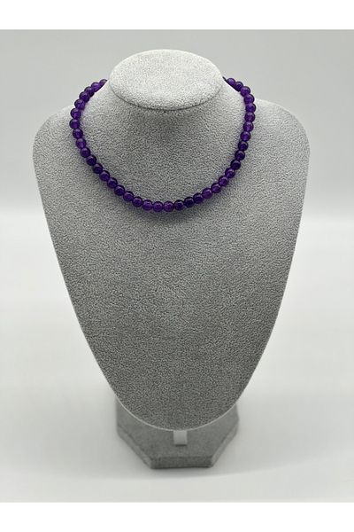 Hobimos 100% Natural Stone Necklace Amethyst Stone