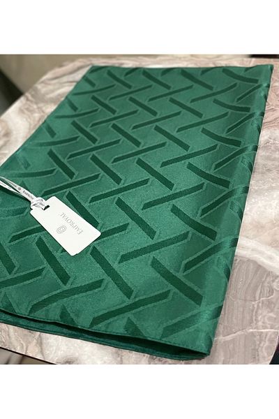 Emproyal X-patterned cotton jacquard shawl