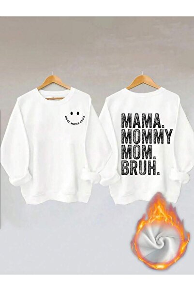 AEMİ Ženski klub cool mama, detalj na leđima Štampano zimska Pamuk komadna ok...
