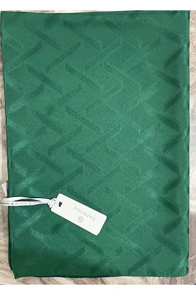 Emproyal X-patterned cotton jacquard shawl