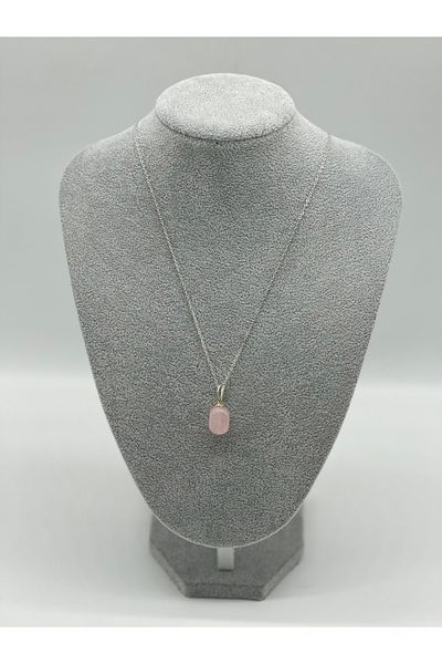 Hobimos 100% Original Natural Stone Women's Necklace Pink Quartz
