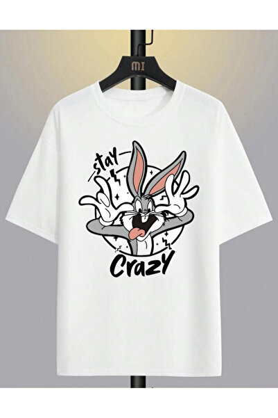 AEMİ Tricou oversize, 100% bumbac, cu imprimeu Bugs Bunny