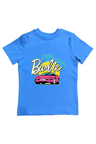 Barbie Літні дитячі футболки з принтом з бавовни з начісуванням