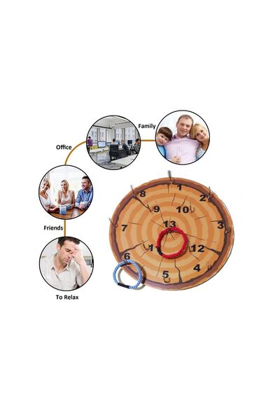 Tiydem Halka Atma Oyunu Güvenli İğnesiz Dart Oyunu Halka Dart Kasnak Atma Oyunu