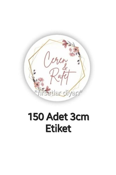 fırsatlar diyarı Henna Engagement Promise Wedding Wedding Gift Label Sticker - 150 Pieces