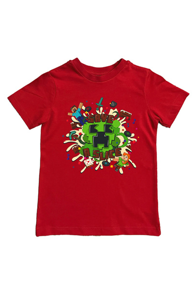 MINECRAFT Καλοκαιρινό Παιδικό T-Shirt - Βαμβακερό χτενισμένο με στάμπα