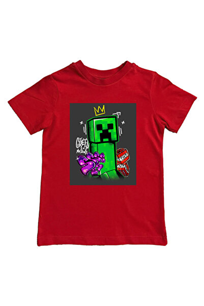 MINECRAFT Καλοκαιρινό Παιδικό T-Shirt - Βαμβακερό χτενισμένο με στάμπα