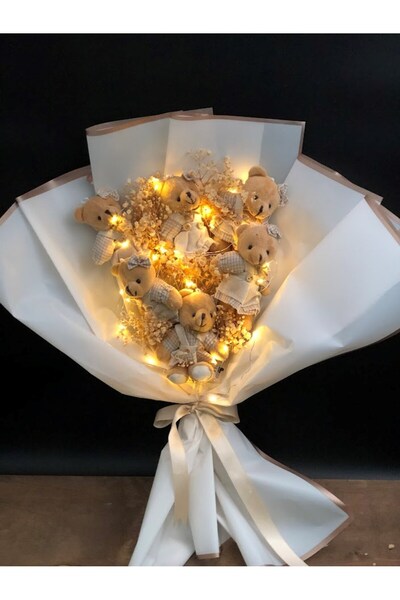 Denseden 14 Şubat Sevgililer Günü Hediyesi Teddy Bear Ledli,Kolye Hediyeli Se...